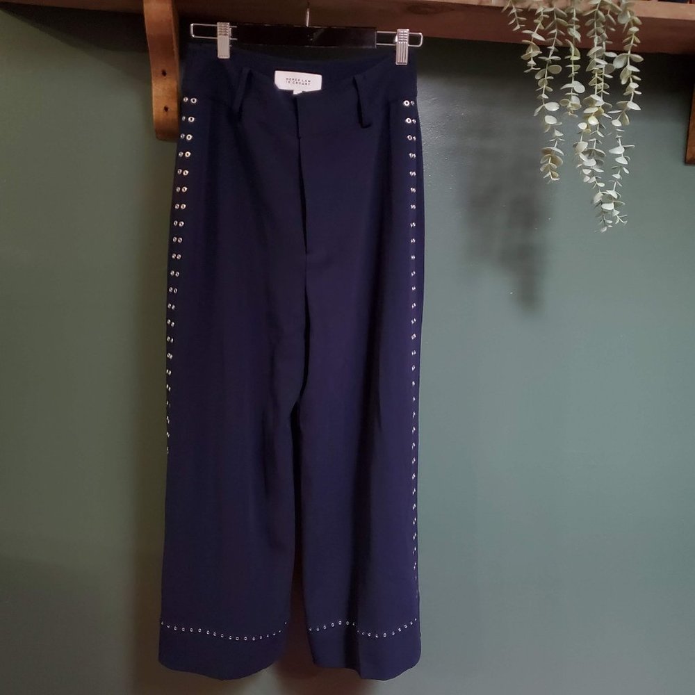 Derek Lam 10 Crosby | Dark Navy Wide Leg Trousers